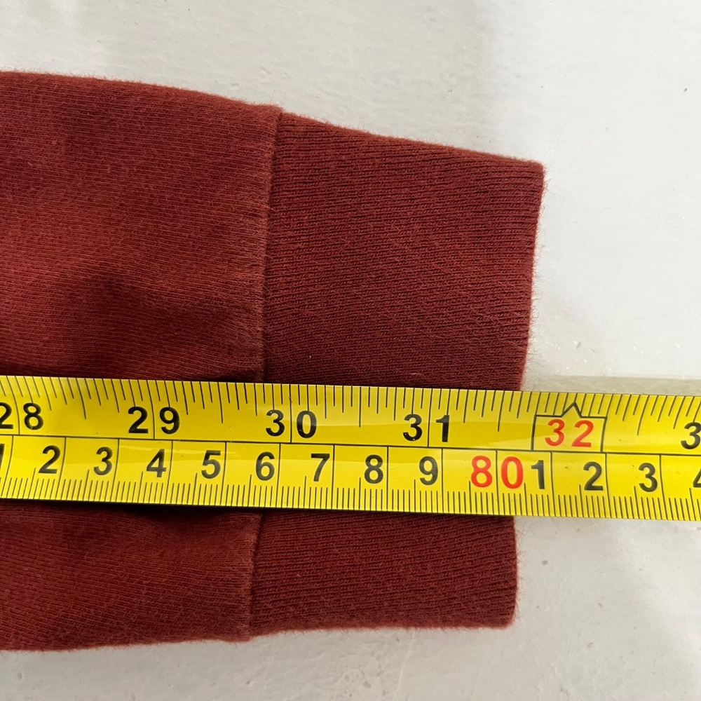 Patagonia Mens Size Large T-Shirt Burgundy Red Long Sleeve Logo‎ Regular Fit - Picture 9 of 9